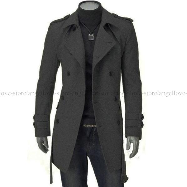 爆買い グレー Pコート ロングコート オーバーコート ジャケット アウター Whatisagpo Com