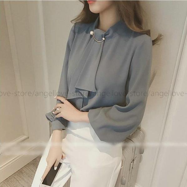 ブラウス レディース ブラウス トップス ボウタイ付き パール付 シフォンブラウス シャツ とろみシャツ 春 トップス レディース 長袖 シンプル 通勤 Ol Buyee Buyee Japanese Proxy Service Buy From Japan Bot Online