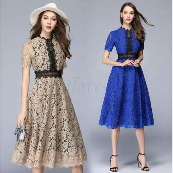 パーティードレス ミモレ丈 総レース 袖あり 半袖 結婚式 ワンピース パーティードレス ロング ベージュ ブルー 大きいサイズ Buyee Buyee Japanese Proxy Service Buy From Japan Bot Online