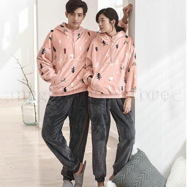 前開き ペアパジャマ 長袖 パジャマ メンズ 部屋着 ロングパンツ ルームウェア もこもこ メンズ ファスナー パジャマ 可愛い Uvowsn 富士研磨 通販 Yahoo ショッピング