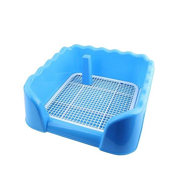 ペット用品 犬 トイレ 衛生用品 トイレトレー しつけるウォールトレー 優先配送 しつけ用ステップ しつけるトレーメッシュ ブルー トレーニングに最適