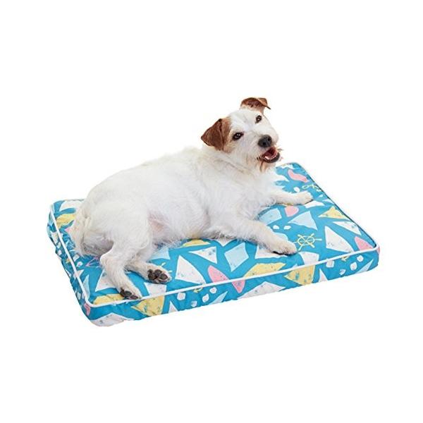 クッション ベッド 涼感 買い取り クール 小型犬 中型犬 ペット 涼眠スクエアマット 高さ5cm M ベージュ カラフル 奥行60 ターコイズ 幅80