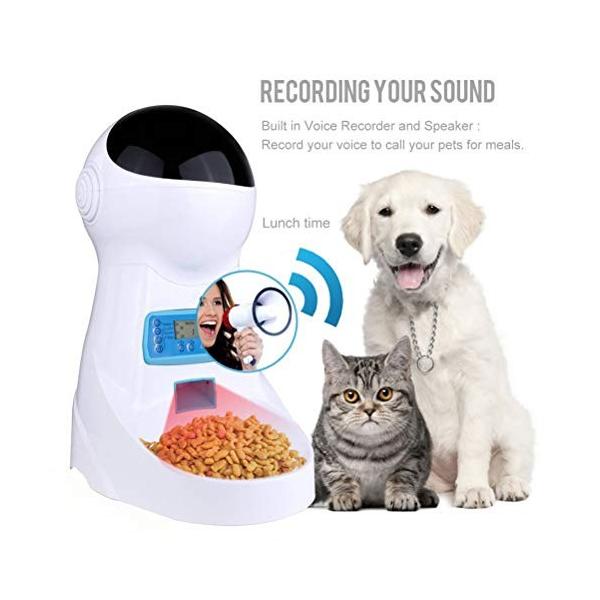 Ueetek 自動給餌器 猫 犬 オートフィーダー 給餌機 犬猫お留守番対策 ペット自動餌やり機 オンラインショッピング