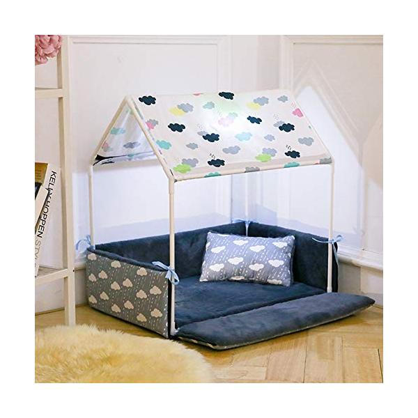 ペット用テント ペットハウス 小屋テント 猫小屋 犬小屋 ペット ベッド 猫 室内用 テント 遊び小屋 セール 特集 ティピーテント 天然素材の布テント 犬