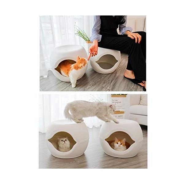 Lizhiqiang New 猫のベッド 閉鎖四季の普遍的な猫と犬のベッド 45 36 小さな中型犬のためのヴィラペットベッド犬のベッド冬に暖かい