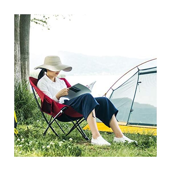 完売 折りたたみチェア 屋外折りたたみ椅子ポータブルシンプルマザールビーチキャンプスケッチガイド俳優ムーンチェア釣りスツール 色 Red 本物新品保証