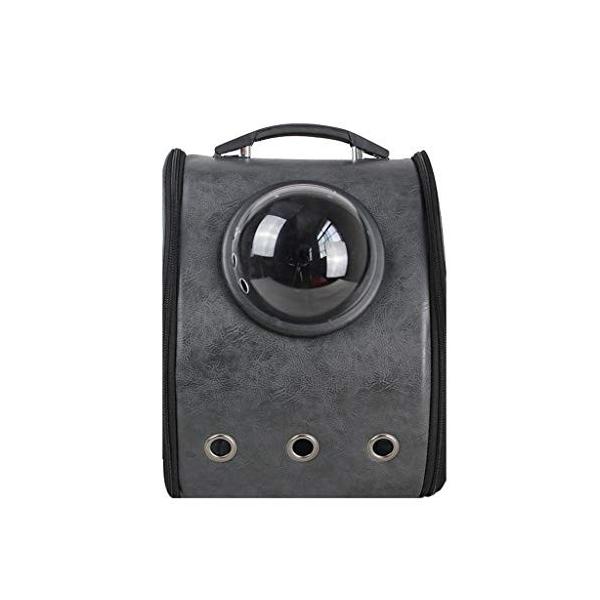 Pll 買物 外出ポータブルブラックペット灰色の猫のスペースカプセルのバックパックの猫のバックパックの犬のバックパック