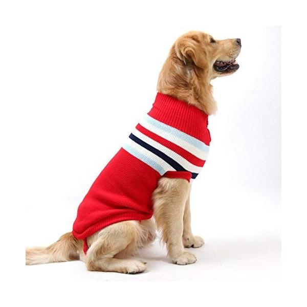 セール特価 子犬の衣装 ペット服犬の服秋と冬の大きな犬のラブラドル金髪英国風の大きな犬のセーター カラー レッド 色 ペット猫の犬の服のための サイズ 24