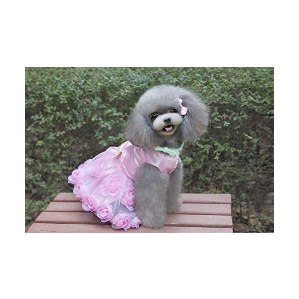 ペット猫の犬の服 ペット服春夏新テディ犬 服ペット服はドレススカート カラー ローズレッド 高い素材 サイズ Xl Rose 子犬の衣装のために 色