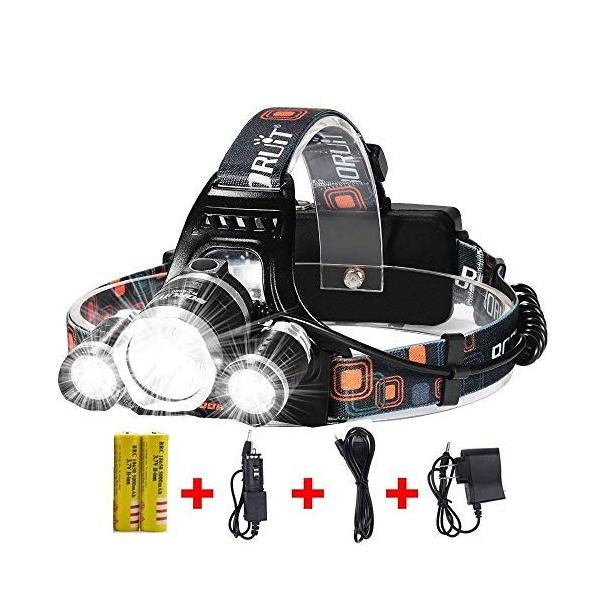 最新の10000ルーメン LEDヘッドライト USB充電式 3*CREE XM-L T6 18650型バッテリー 付属 防水 4点灯モード 作業灯 最新の10000ルーメン LEDヘッドライト USB充電式 3*CREE XM-L T6 18650型バッテリー 付属 防水 4点灯モード 作業灯
