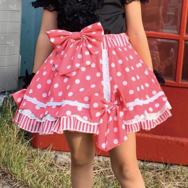 子供服 スカート キッズ ドット ピンク スイートパーティー 女の子 こども ロリータ ゴスロリ ダンス 衣装 発表会 パニエ リボンブローチ付き ネコポス不可 Buyee Buyee Japanese Proxy Service Buy From Japan Bot Online