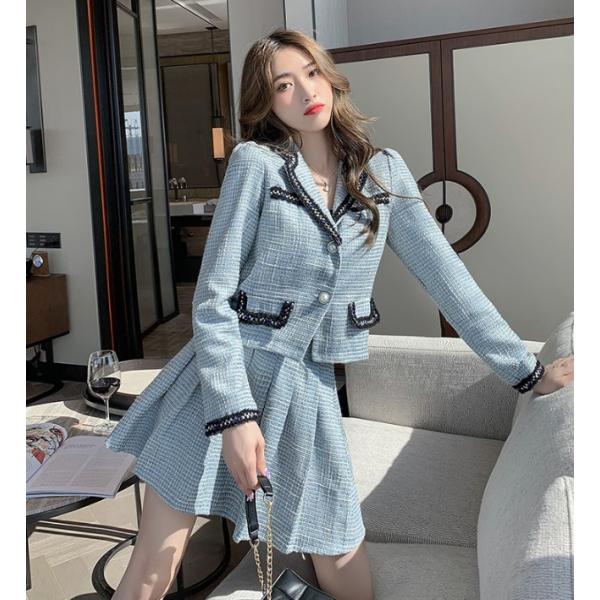 好評 レディース ワンピース 可愛い ツイード ワンピース 長袖 韓国 レディース 秋 冬 スーツ 韓国 アイドル 衣装 ネコポス 返品交換 激安ブランド Farmerscentre Com Ng