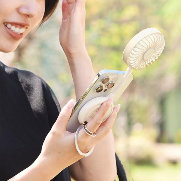 スマホ取り付けできる携帯扇風機 アイファン