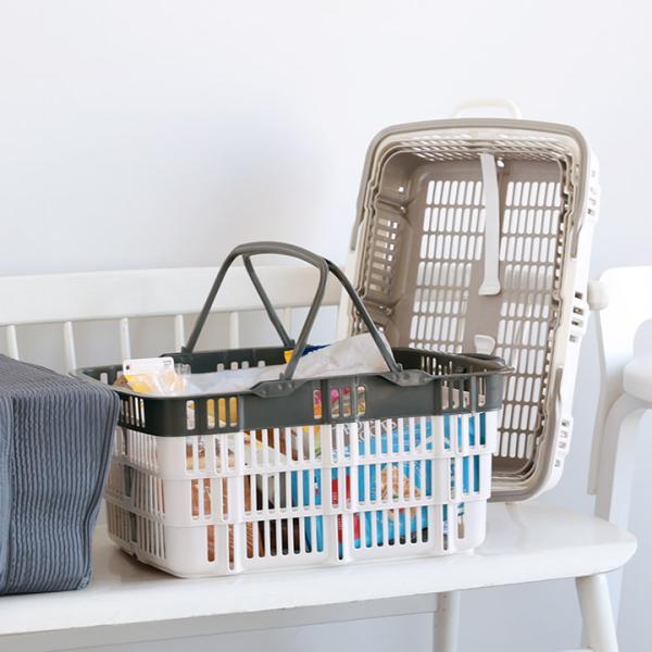 たためる買い物カゴ レジかご マイカゴ 折りたたみバスケット【送料無料】