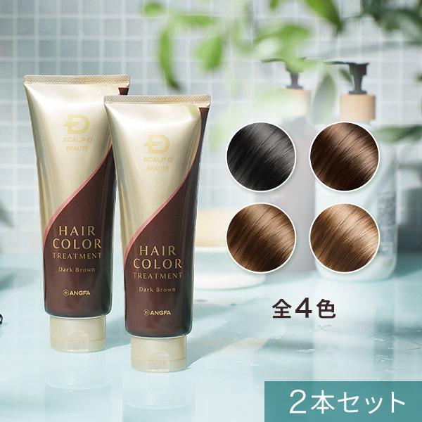 白髪染め ヘアカラー トリートメント 2本  スカルプＤボーテ 白髪 ヘアカラートリートメント トリートメント 毛染め アンファー 選べる4色