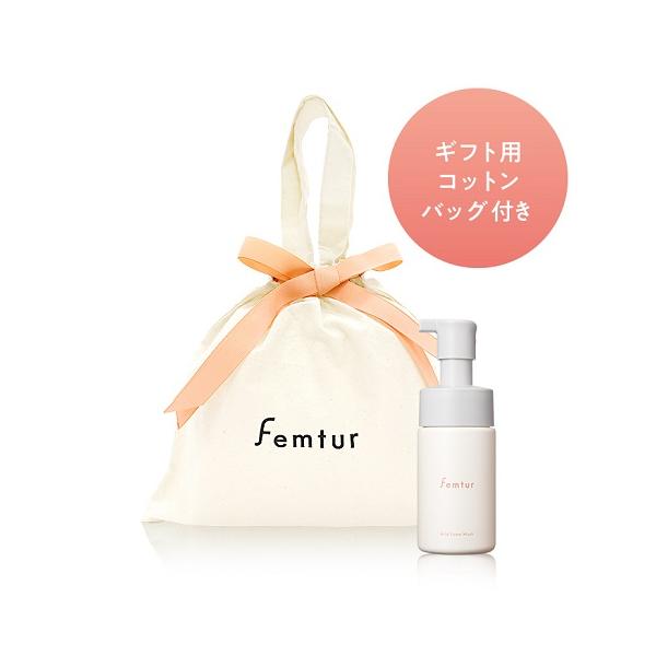 ご友人や自分へプレゼントに フェムチャー　マイルドフォームウォッシュ コットンバッグ付きセット   泡石鹸 弱酸性
