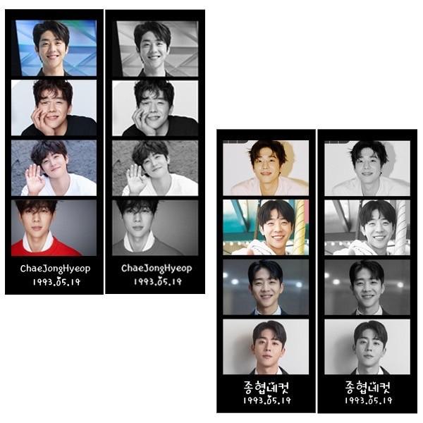 韓国 アイドル シール チェジョンヒョプ プリクラ風 シール 4枚セット 韓流 グッズ bd001-1