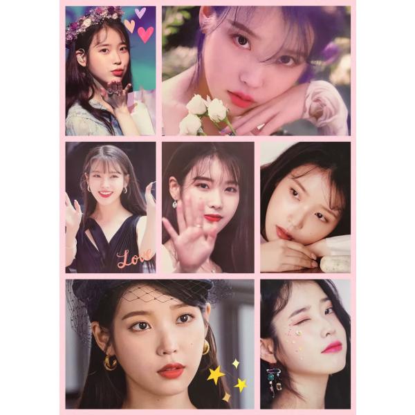 4枚セット IU アイユー シール ステッカー ハガキサイズ 韓流 グッズ