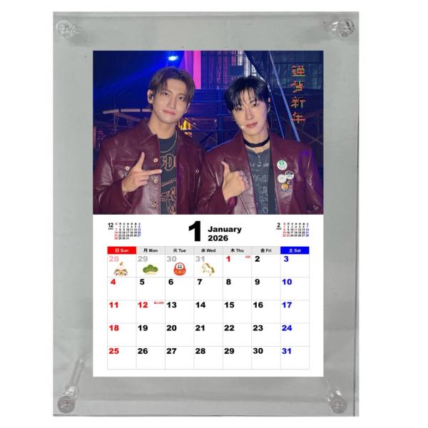 東方神起 TVXQ ユノ ユンホ チャンミン 2026 フォトフレーム 卓上