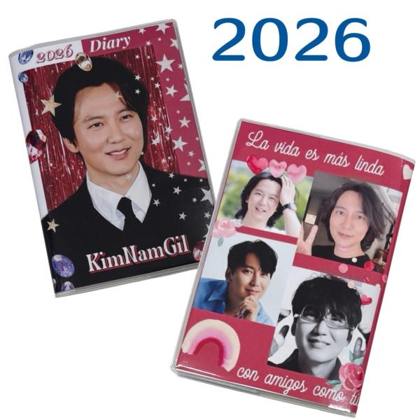 キムナムギル 2026 ダイアリー 手帳 A6サイズ カレンダー 韓流 グッズ