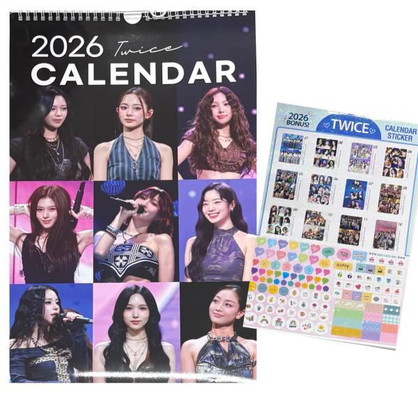 TWICE サイン　直筆　公式カレンダー付属ポスター angieseoul_fx026-8