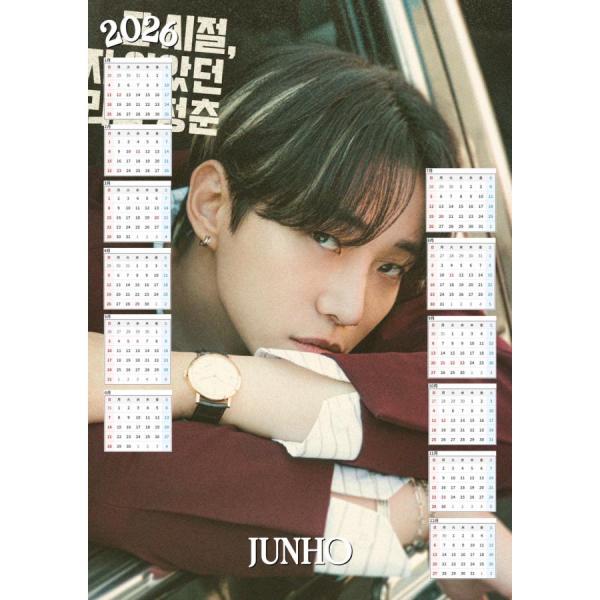 ジュノ2PM 2026 ラミネート カレンダー はがきサイズ 韓流 グッズ