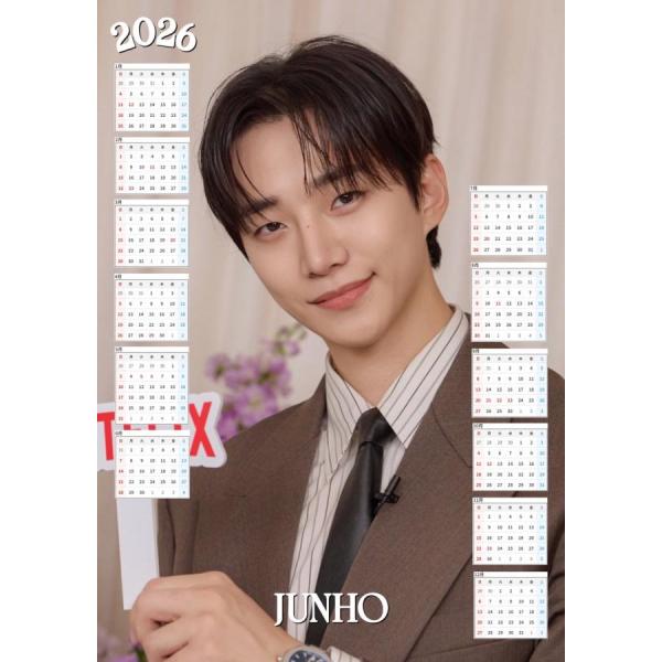 ジュノ 2PM 2026 ラミネート カレンダー A4サイズ 韓流 グッズ fx058