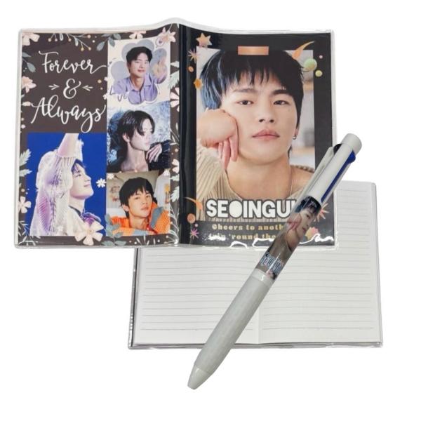 ソイングク ビニールカバーノート 手帳 A6サイズ 3色 ボールペン 韓流