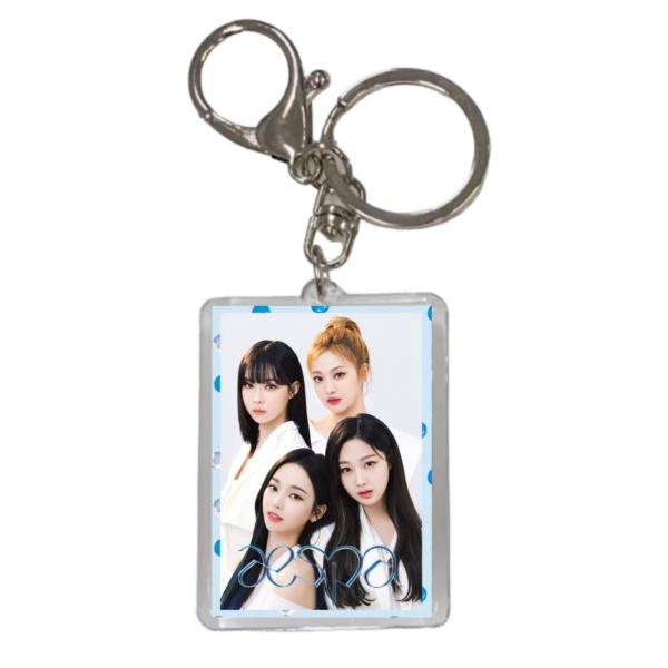 aespa エスパ 両面 写真入り キーホルダー 韓流 グッズ js161-1
