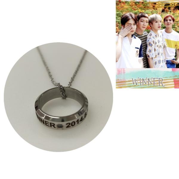 WINNER ウィナー 刻印 リング 指輪 ネックレスチェーン付き 韓流