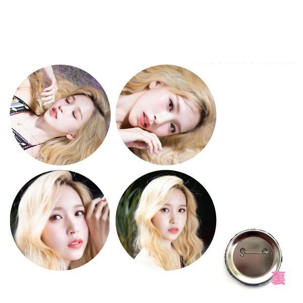 4個セット MINA ミナ TWICE トゥワイス 缶バッチ バッジ 韓流 グッズ