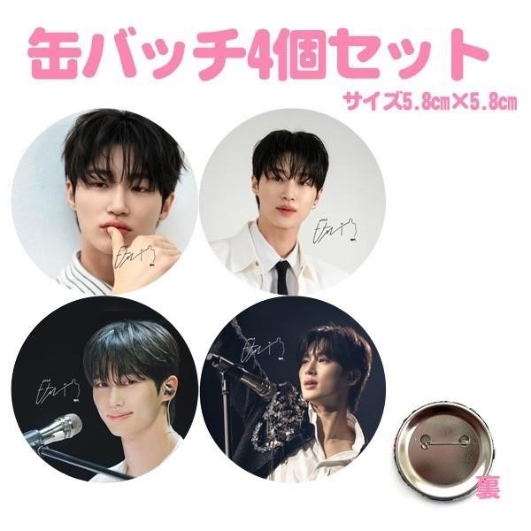 4個セット ビョンウソク 缶バッチ 缶バッジ 韓流 グッズ na098