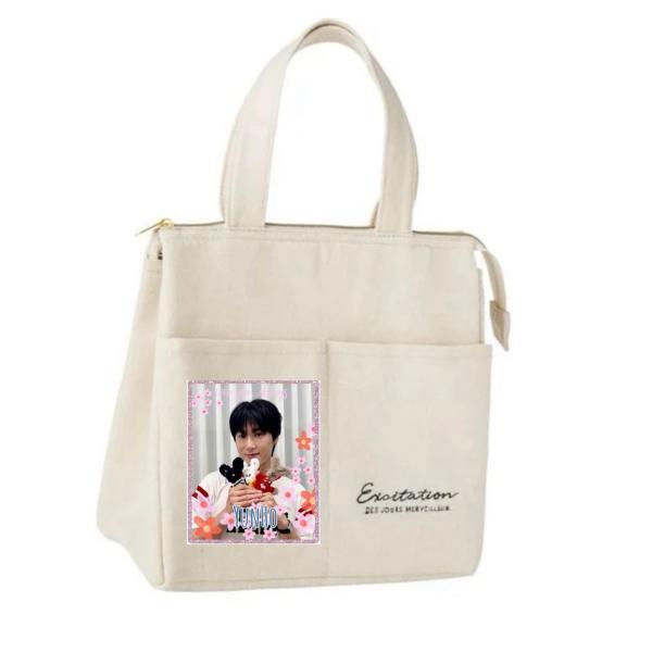 東方神起ユノ　トートバッグ 東方神起 TVXQ ユノ ユンホ 保冷スクエアトートバッグ キャンバス ミニ