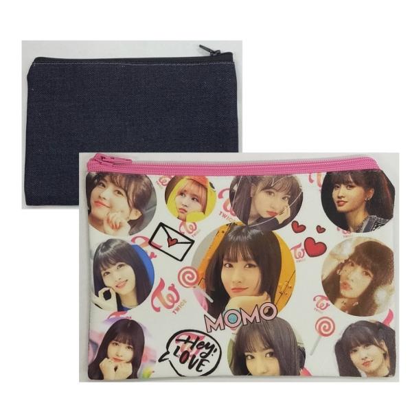 モモ TWICE トゥワイス フラット ポーチ 韓流 グッズ rc016-2