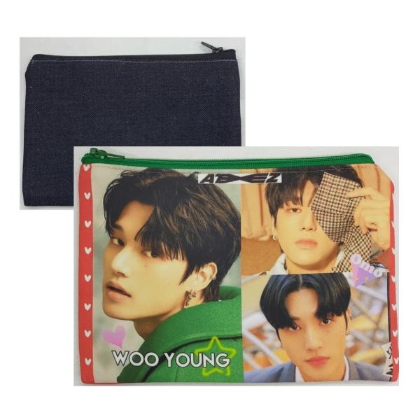ATEEZ ウヨン ポーチ ウヨン ATEEZ エイティーズ フラット ポーチ 韓流 グッズ rc076