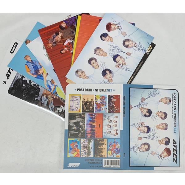 ATEEZ ポストカード ステッカーセット ハガキ 韓流 グッズ th055-1