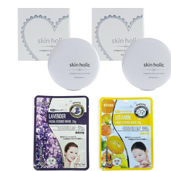 ■化粧品コンパクトフェイスパウダーSPF36　スキンホリックの新しいフェイスパウダー！ほんのりパール感で自然に輝く美人肌表現！＞＞ほんのりパール感を与え、ハイライター要らず！＞＞キメ細かいパウダーが肌に密着し崩れにくい！＞＞満面なく肌に馴染...