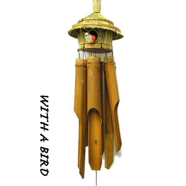 こちらは可愛い手作りの小鳥の家に可愛い小鳥のクラフトが付いたセットになります☆風に揺られてカラ〜ン、コロ〜ン♪とやさし音色を奏でる竹製のウィンドチャイム。のどかな響きを聞いていると、気分は南の島に飛んでいってしまいそう。鉄製のものと違って、...