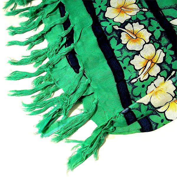 パレオ更紗 マルチクロス 花柄 ハイビスカス リーフ グリーン 通販 おしゃれな パレオ エスニック 雑貨 水着 ソファーカバー ラグ インテリア タイ アジアン バリ