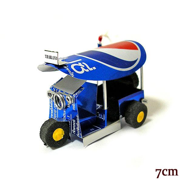 アルミ缶のトゥクトゥク 7cm PEPSI タイ語 置物 おしゃれな インテリア