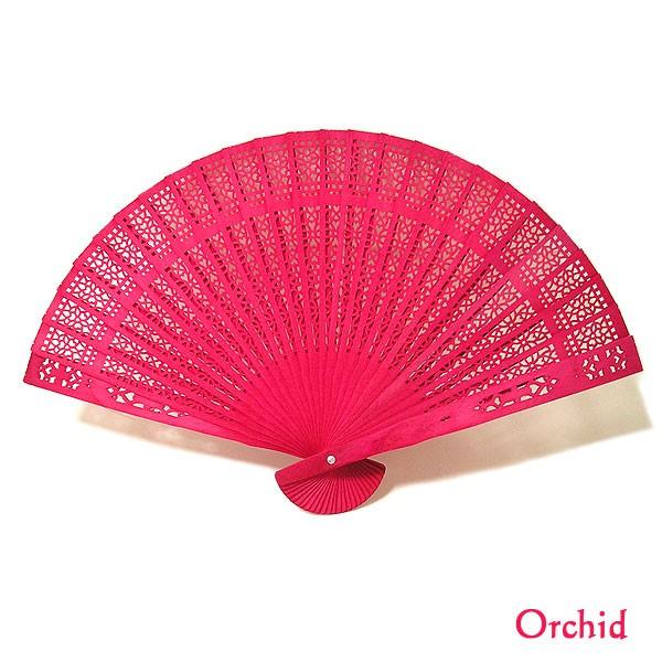 アロマの香りの扇子 オーキッドの香り 蘭 Orchid おしゃれな扇子 かわいい扇子 エスニック アジアン