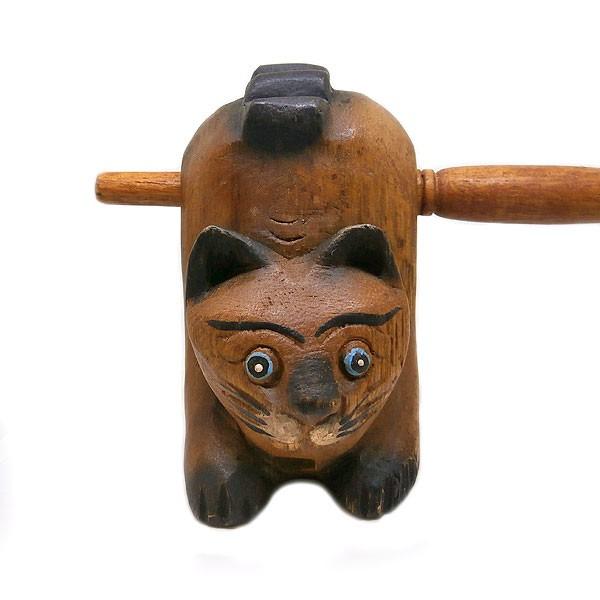 アジア 楽器 ネコ 笛 ねこ モーコック ギロ 11cm 木製 木彫り アジア 楽器 ネコ 笛 ねこ モーコック ギロ 11cm 木製 木彫り