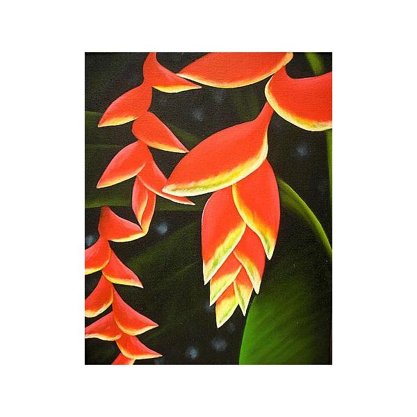 アジアン雑貨 バリ雑貨 バリ絵画 バナナの花 人気激安 C L縦