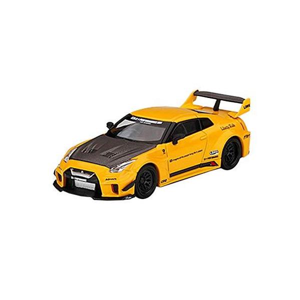 MINI GT 1/64 LB-Silhouette WORKS GT Nissan 35GT-RR バージョン1 イエロー 右ハンドル 北米限定 完成品