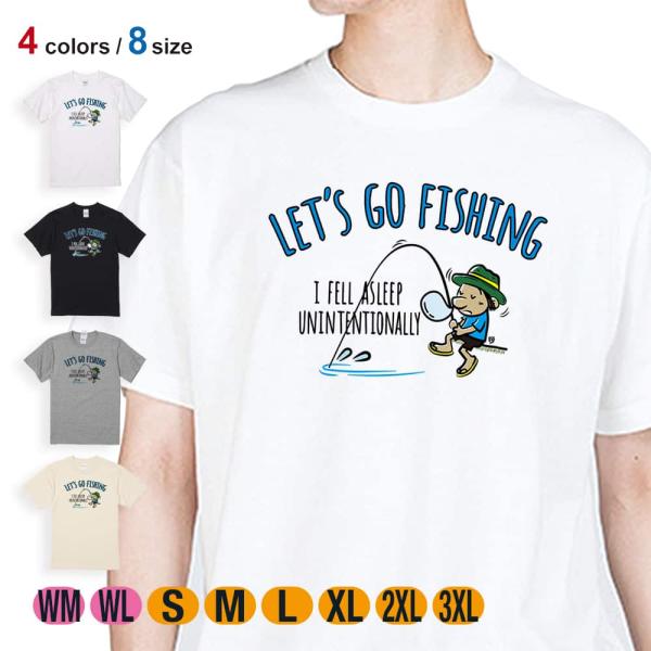 釣り Tシャツ 半袖 釣りざんまい レッツゴーフィッシング ウトウト