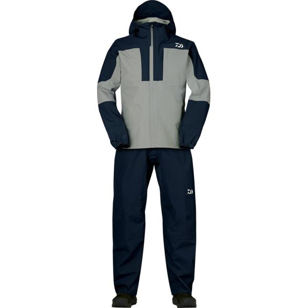 Daiwa フィッシングスーツ 上下セット ネイビー/グレー ダイワ (Daiwa) DR-3723 ネイビー×グレー Lサイズ （GYネット