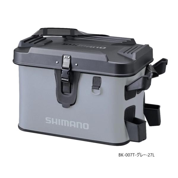 シマノ (shimano) BK-007T グレー 27L ロッドレスト ボートバッグ(ハードタイプ)