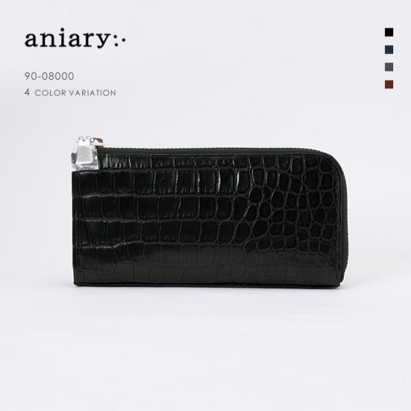 【美品】aniary クロコ型押し 本革 アニアリ　ボディバッグ aniary-shop_9008000