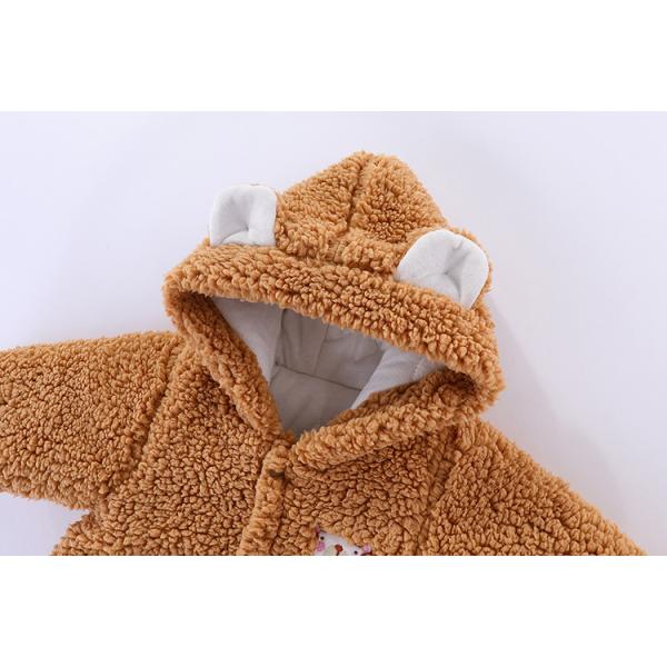 【送料無料】50％off ロンパース ベビー服 秋冬 防寒 ベビーウェア カバーオール きぐるみ  ボア 女の子 男の子  恐竜 クマ  krk30