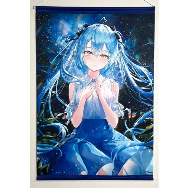 ホロライブ 雪花ラミィ タペストリー 蒼き星 ホロライブ VTuber 雪花ラミィ 活動一周年記念 B2タペストリー